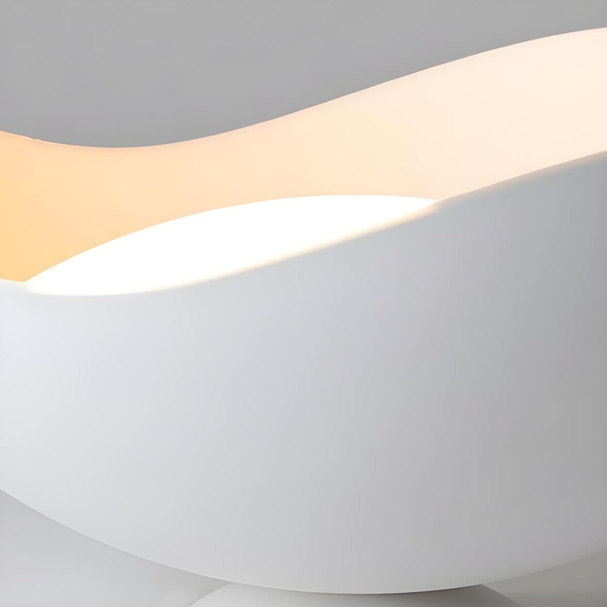 Stylish White Wave Dome LED Flush Mount Ceiling Light Image - 14