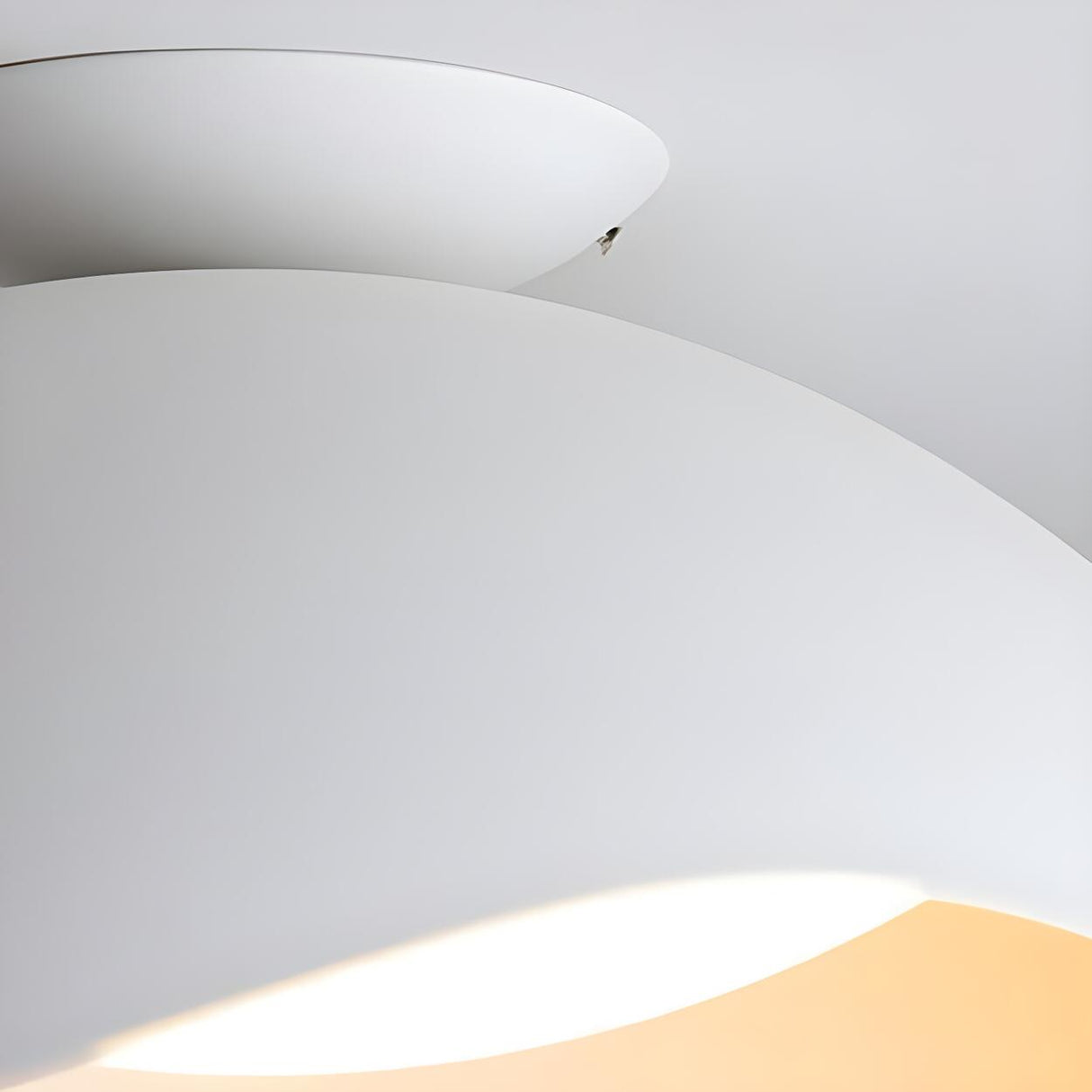 Stylish White Wave Dome LED Flush Mount Ceiling Light Image - 15