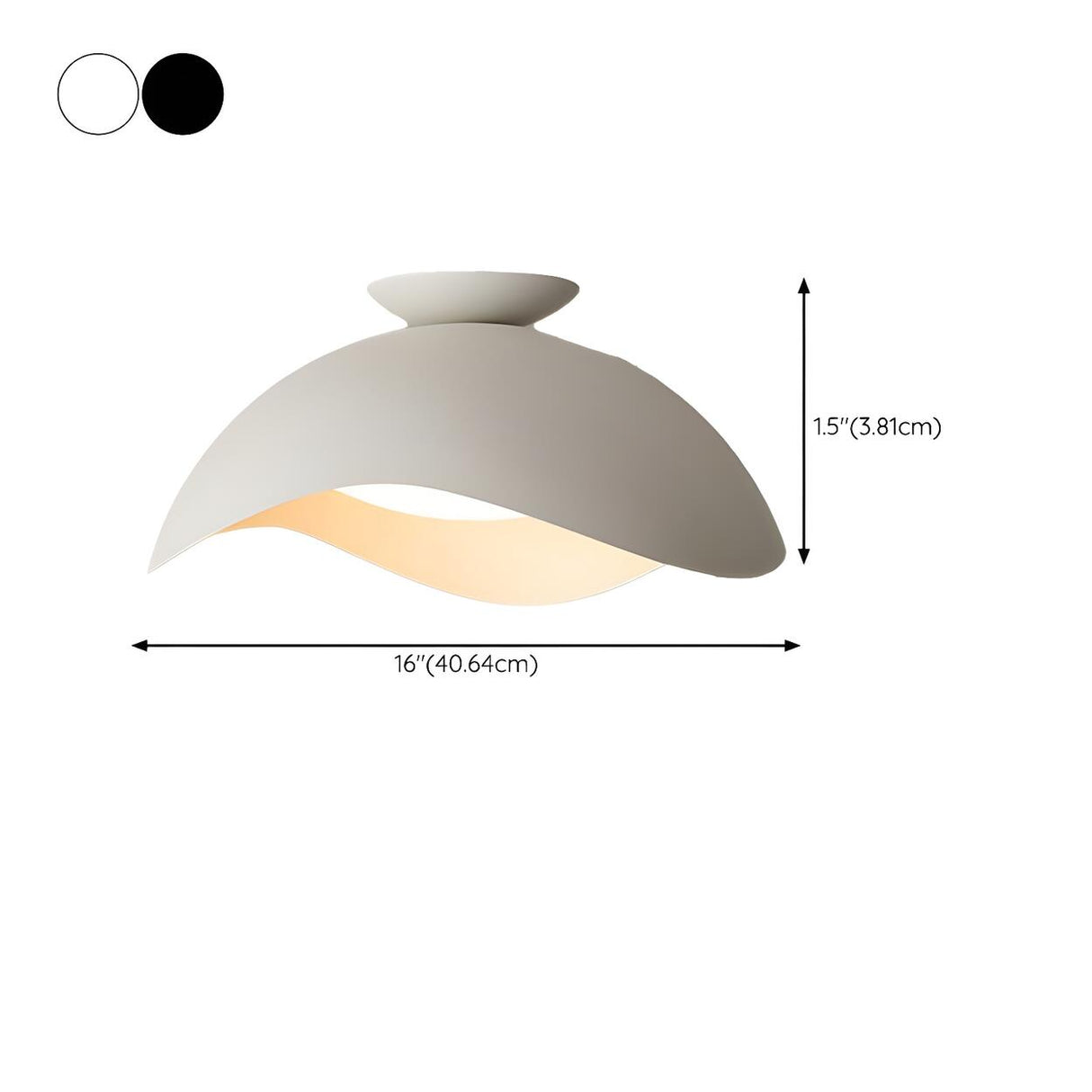 Stylish White Wave Dome LED Flush Mount Ceiling Light 