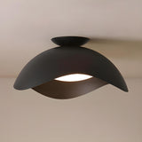 Stylish White Wave Dome LED Flush Mount Ceiling Light Image - 2