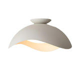 Stylish White Wave Dome LED Flush Mount Ceiling Light Image - 6