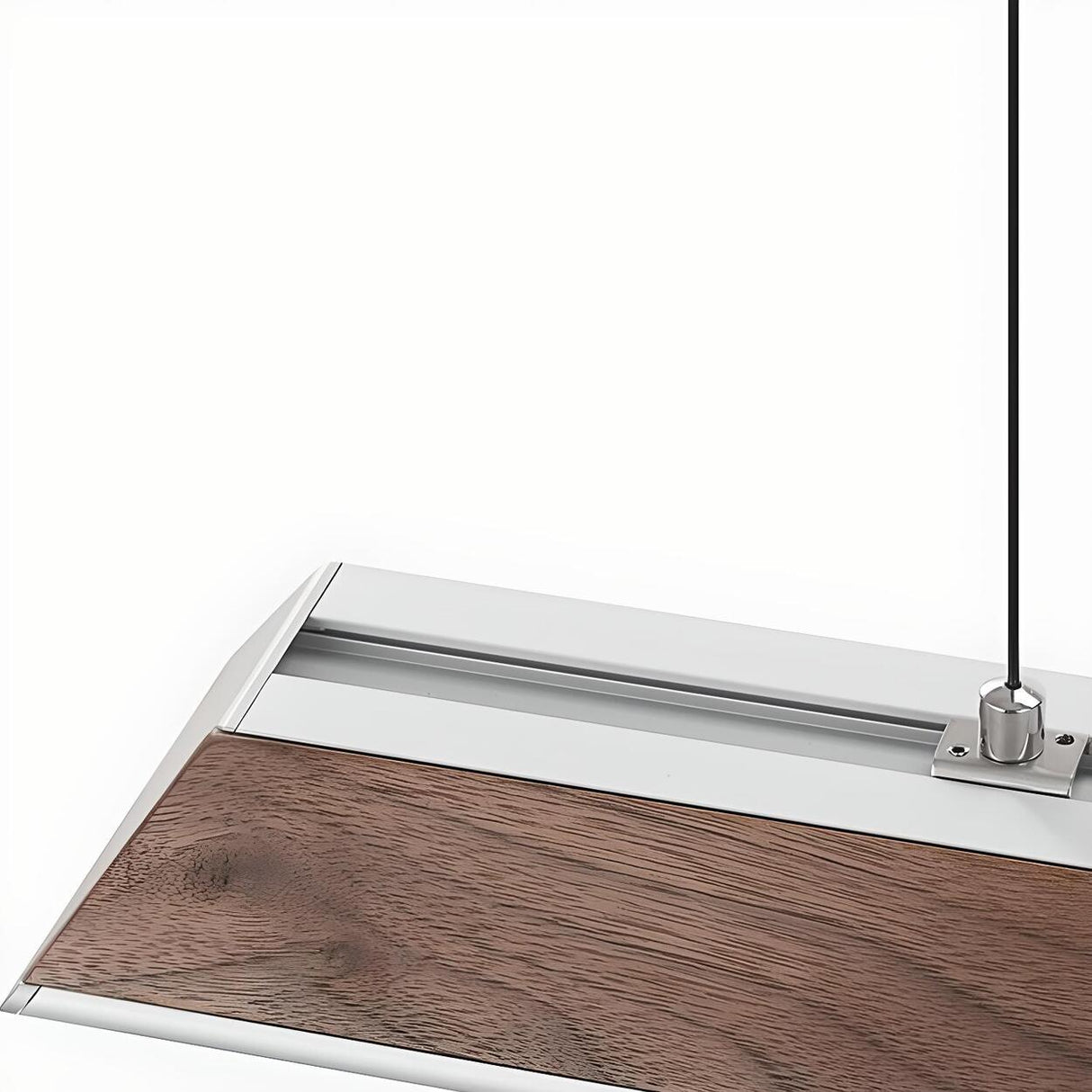 Stylish Wooden Linear Adjustable Island Pendant Light Image - 13