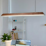 Stylish Wooden Linear Adjustable Island Pendant Light Image - 14