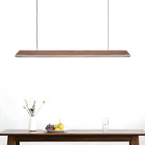 Stylish Wooden Linear Adjustable Island Pendant Light Image - 4