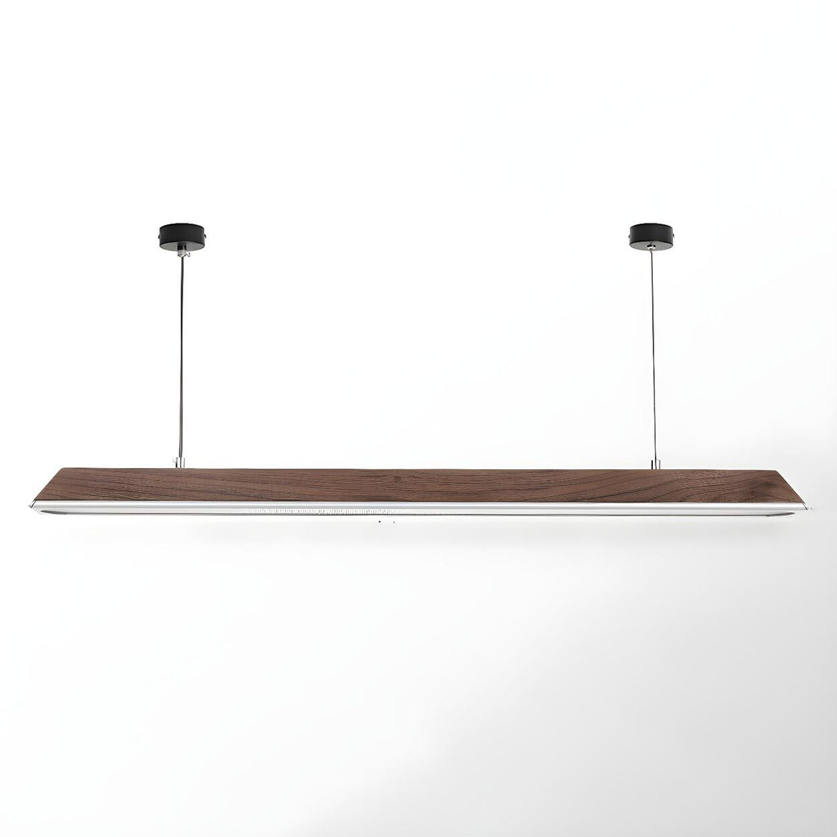 Stylish Wooden Linear Adjustable Island Pendant Light Image - 5