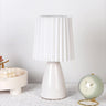 Stylish Yellow Tapered Base Pillar Shade Table Lamp Image - 4