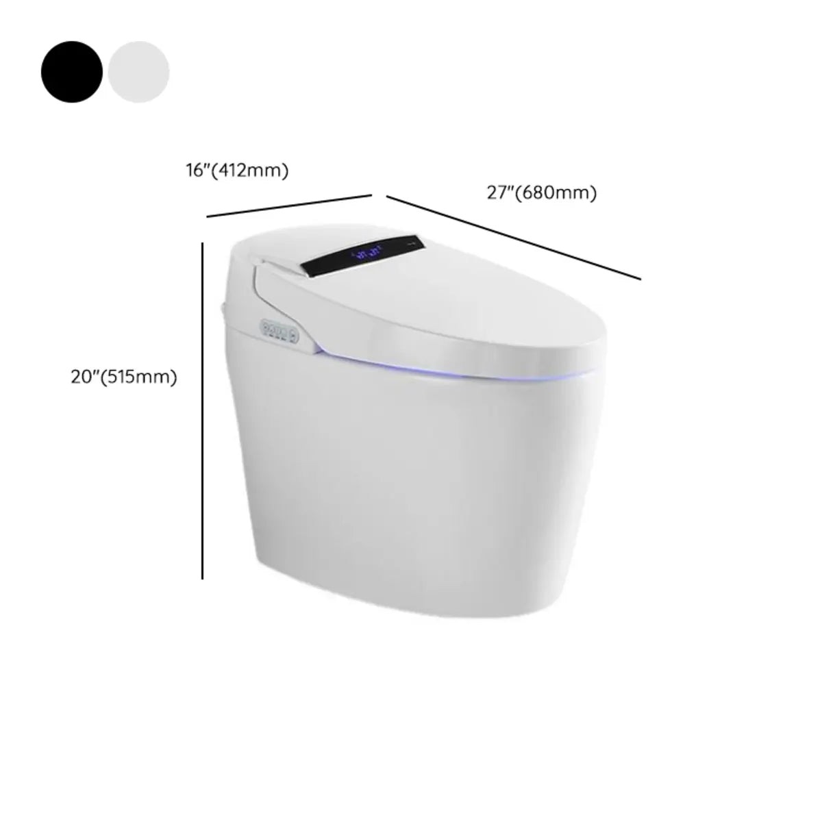 Super Vortex Siphon Elongated Antimicrobial Seat Toilet Image - 12