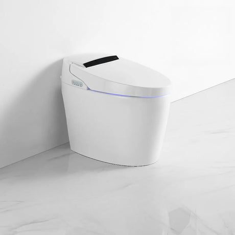 Super Vortex Siphon Elongated Antimicrobial Seat Toilet Image - 2