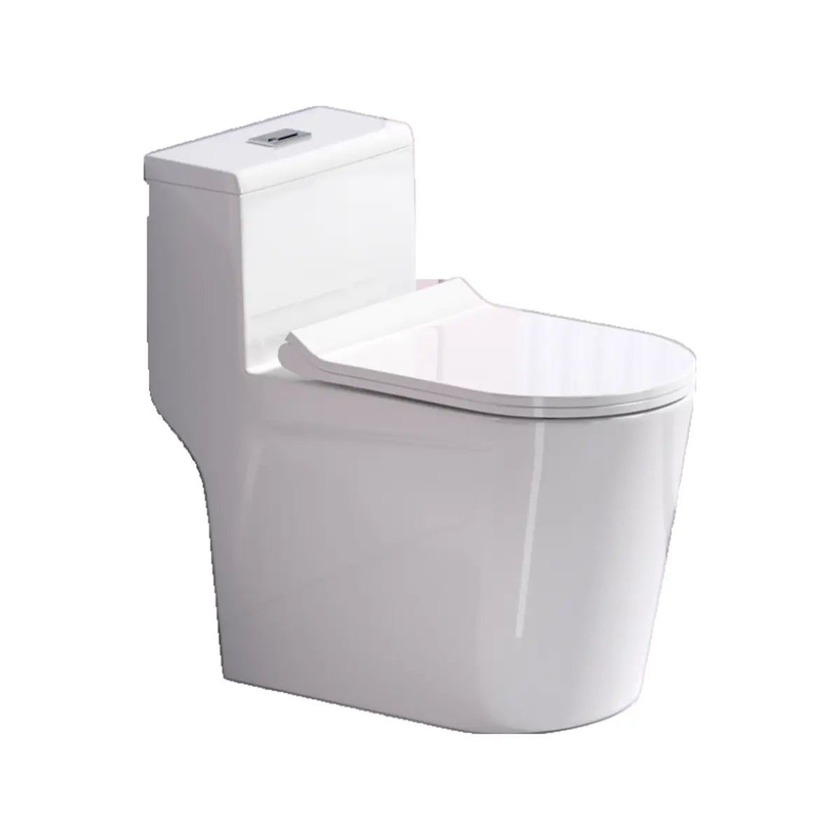 Super Vortex Siphon Flush Efficient Elongated White Toilet Image - 17