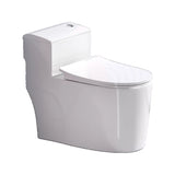 Super Vortex Siphon Flush Efficient Elongated White Toilet Image - 18