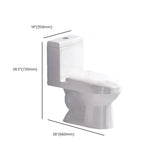 Super Vortex Siphon Flush Efficient Elongated White Toilet Image - 22