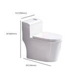 Super Vortex Siphon Flush Efficient Elongated White Toilet Image - 23