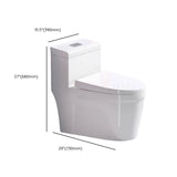 Super Vortex Siphon Flush Efficient Elongated White Toilet Image - 28