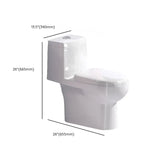 Super Vortex Siphon Flush Efficient Elongated White Toilet Image - 29