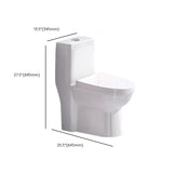 Super Vortex Siphon Flush Efficient Elongated White Toilet Image - 31