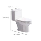 Super Vortex Siphon Flush Efficient Elongated White Toilet Image - 32