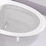 Super Vortex Siphon Flush Efficient Elongated White Toilet Image - 9