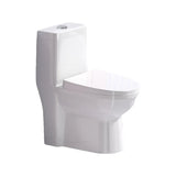 Super Vortex Siphon Flush Efficient Elongated White Toilet Image - 11