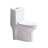 Super Vortex Siphon Flush Efficient Elongated White Toilet Image - 13