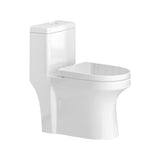 Super Vortex Siphon Flush Efficient Elongated White Toilet Image - 14