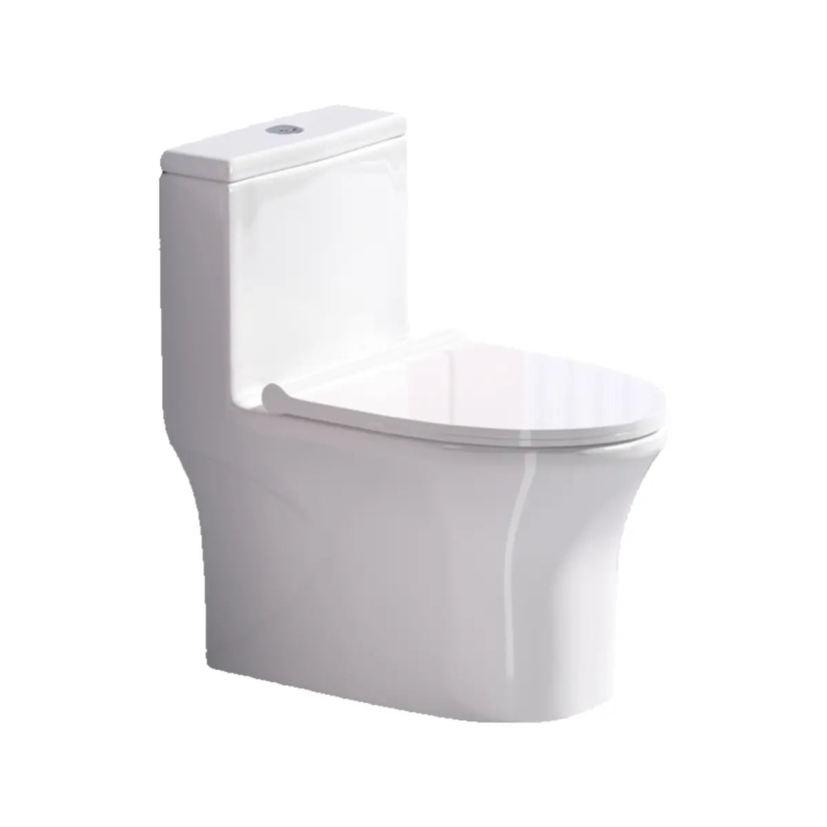 Super Vortex Siphon Flush Efficient Elongated White Toilet Image - 15