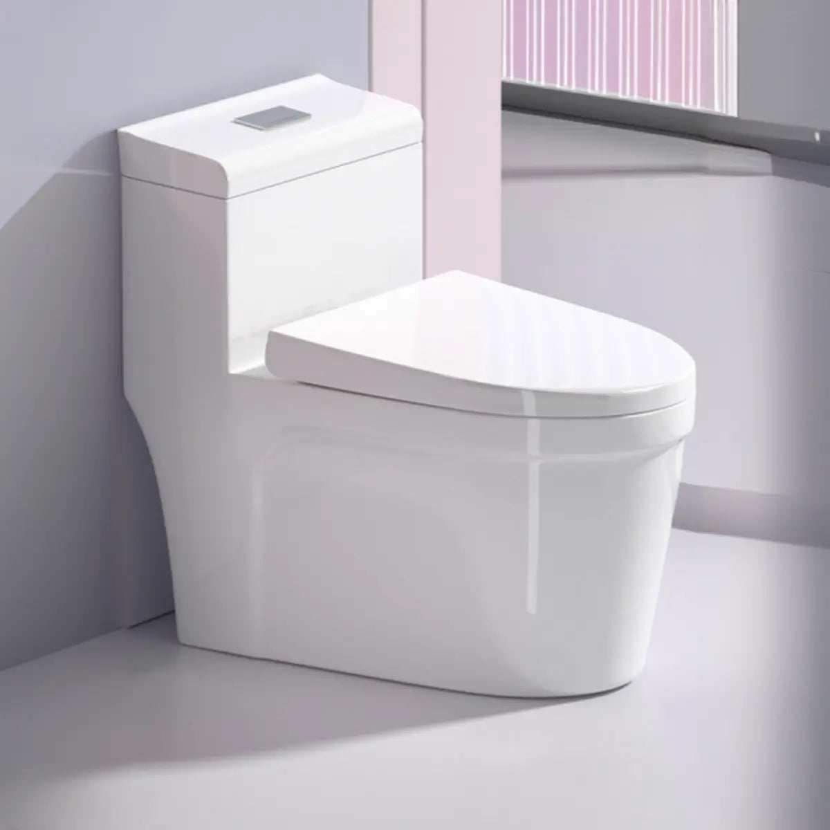 Super Vortex Siphon Flush Efficient Elongated White Toilet Image - 16