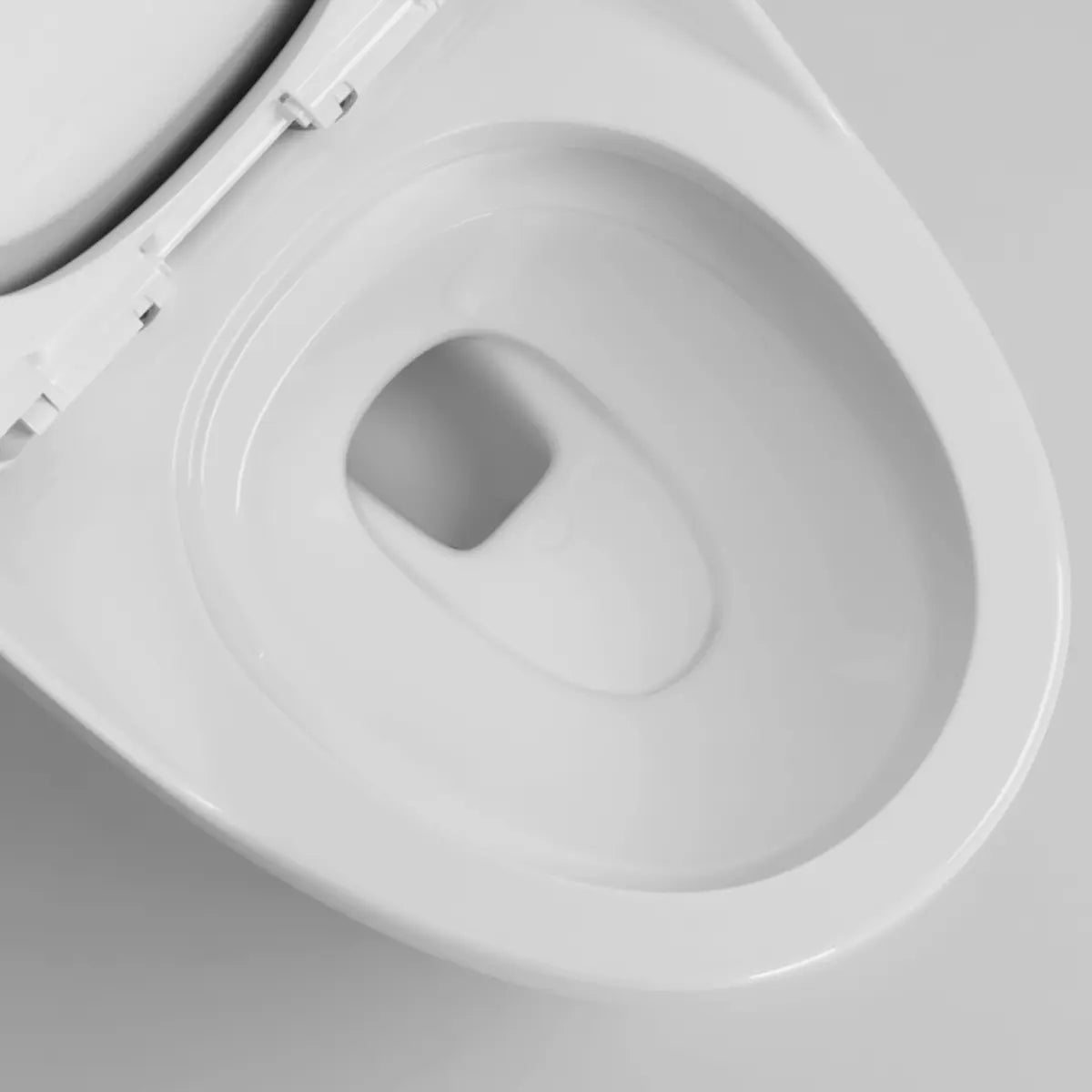 Superswirl Flush Contemporary Oval White Compact Toilet Image - 10