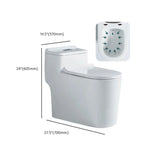 Superswirl Flush Contemporary Oval White Compact Toilet #size