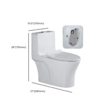 Superswirl Flush Contemporary Oval White Compact Toilet Image - 16