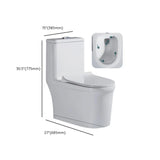 Superswirl Flush Contemporary Oval White Compact Toilet Image - 18