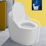 Superswirl Flush Contemporary Oval White Compact Toilet Image - 6