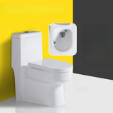 Superswirl Flush Contemporary Oval White Compact Toilet Image - 7