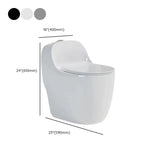 Superswirl Rounded Antimicrobial Ceramic White Toilet #size