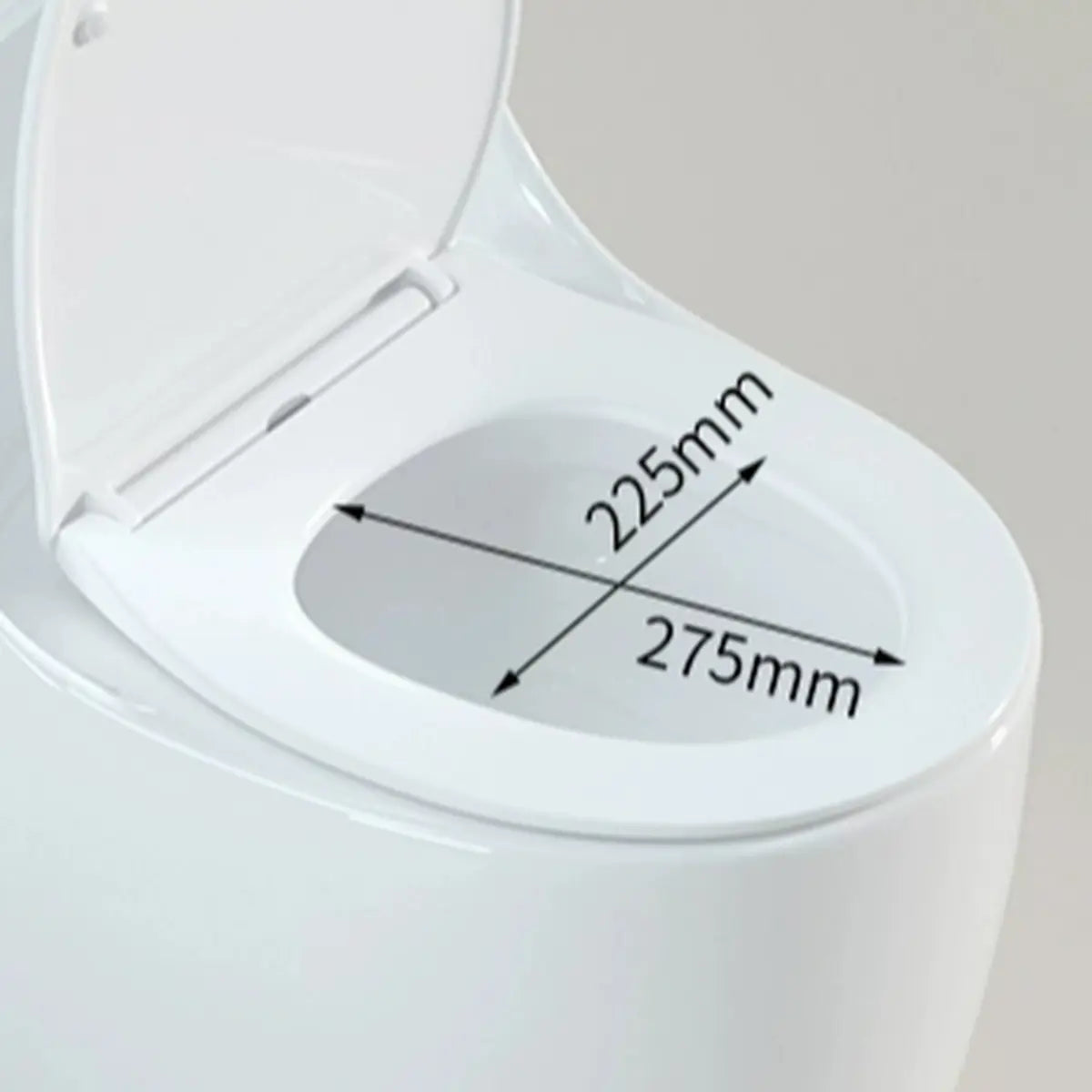 Superswirl Rounded Antimicrobial Ceramic White Toilet Image - 8