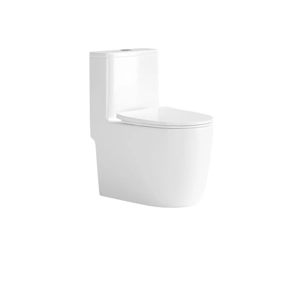 Superswirl White One-Piece Ceramic Elongated Toilet Image - 7