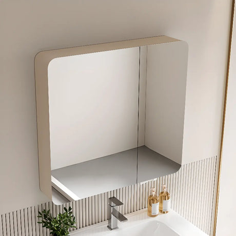 Surface Mounted Rectangular Medicine Cabinet with Mirror Image - 2