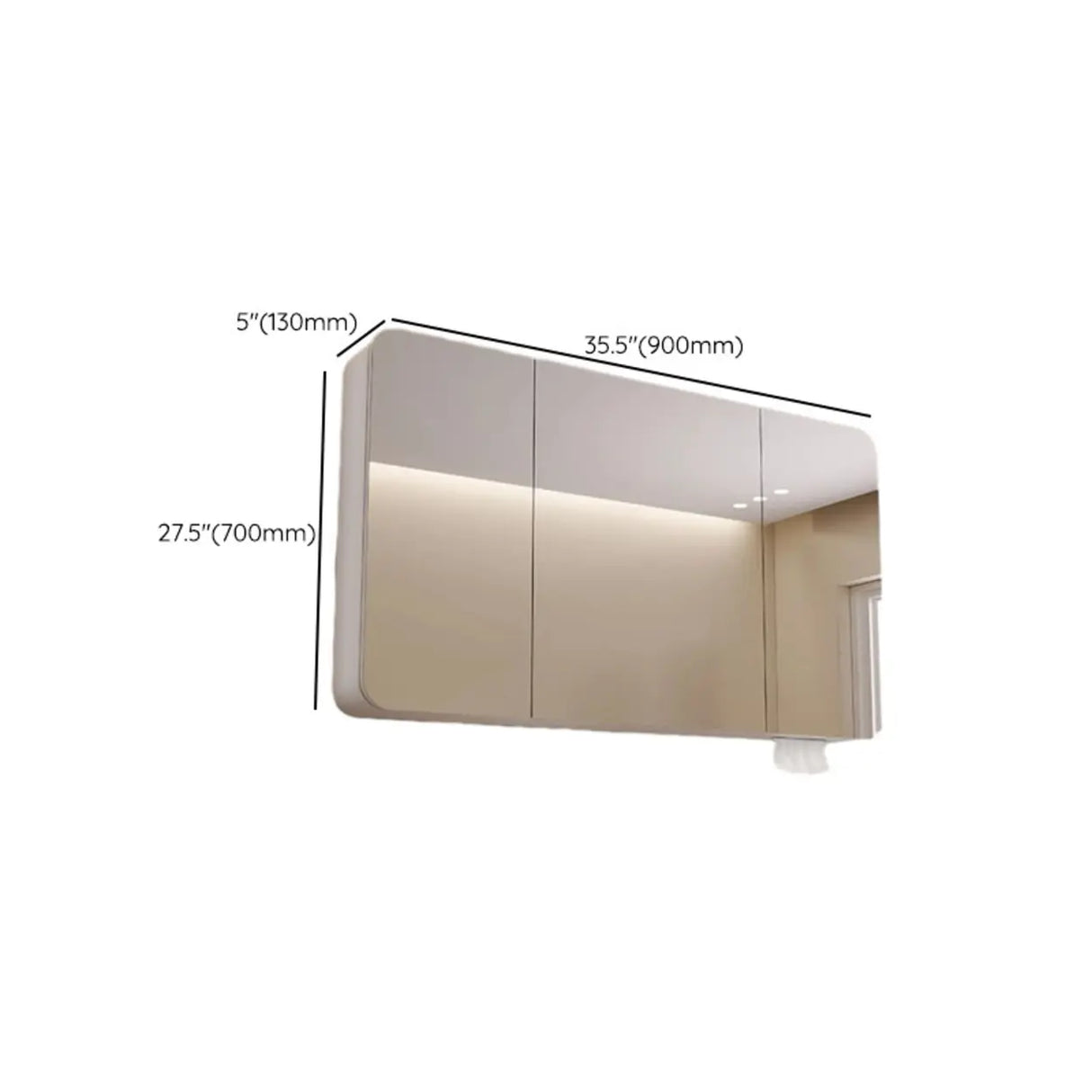 Surface Mounted Soft Close Door Hinges Medicine Cabinet Image - 18