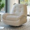 Swivel Beige Yellow Flared Arm Rocking Chair with Back Image - 5