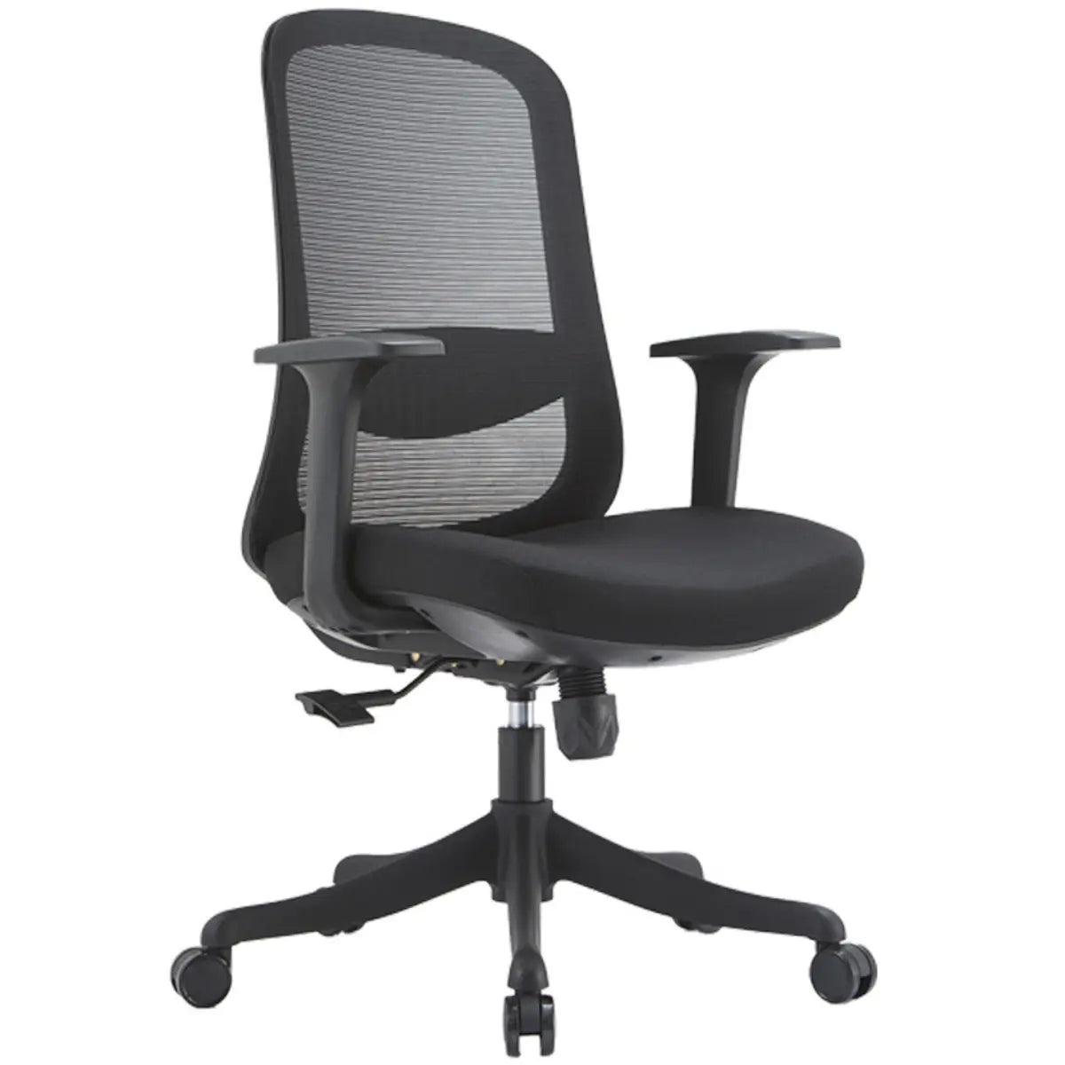 Swivel Mesh Ergonomic Office Chair Black with Wheels Image - 2