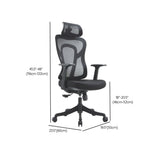 Swivel Mesh Ergonomic Office Chair Black with Wheels Image - 10