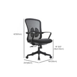 Swivel Mesh Ergonomic Office Chair Black with Wheels Image - 11