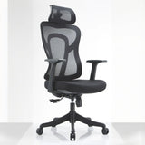 Swivel Mesh Ergonomic Office Chair Black with Wheels Image - 4