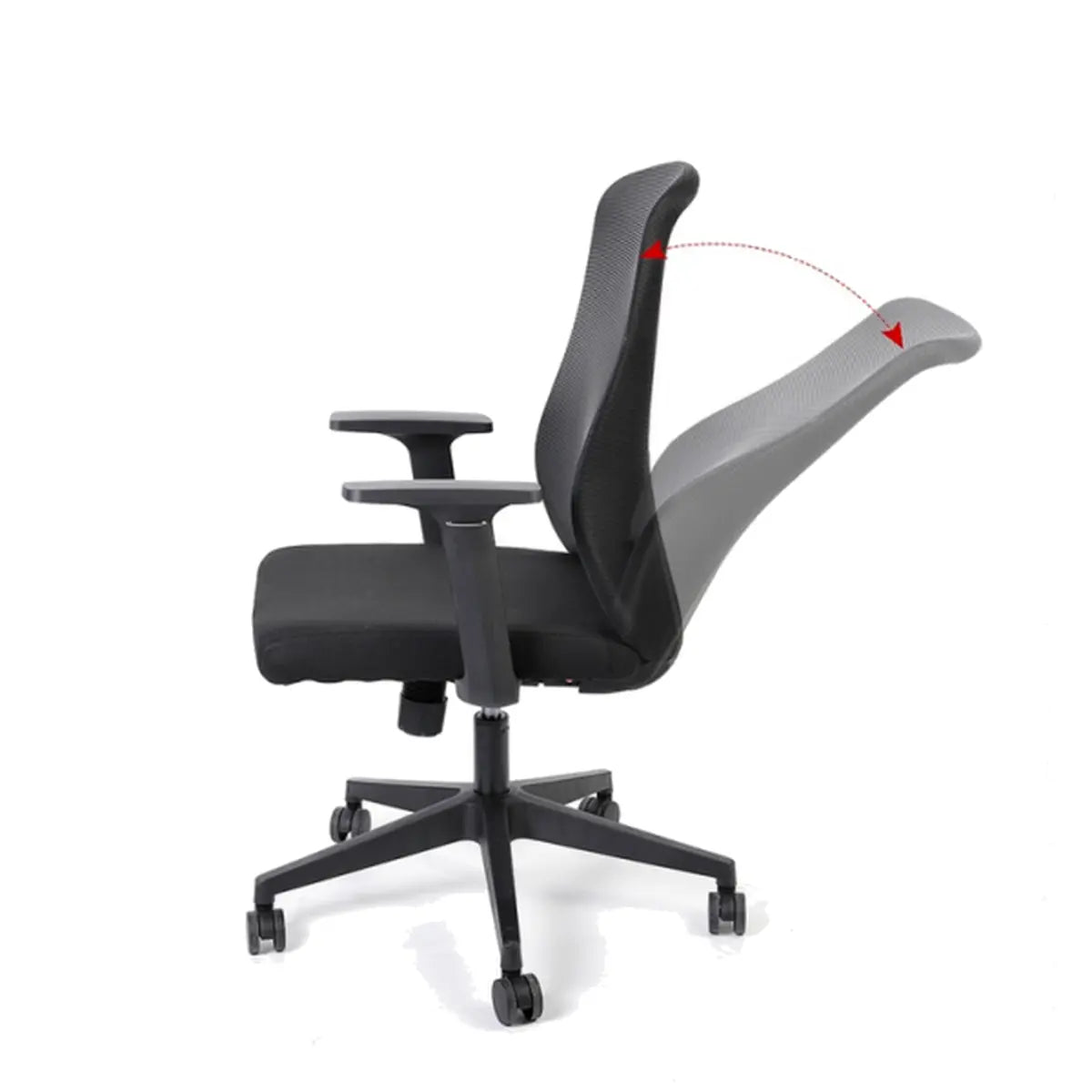 Swivel Mesh Ergonomic Office Chair Black with Wheels Image - 6