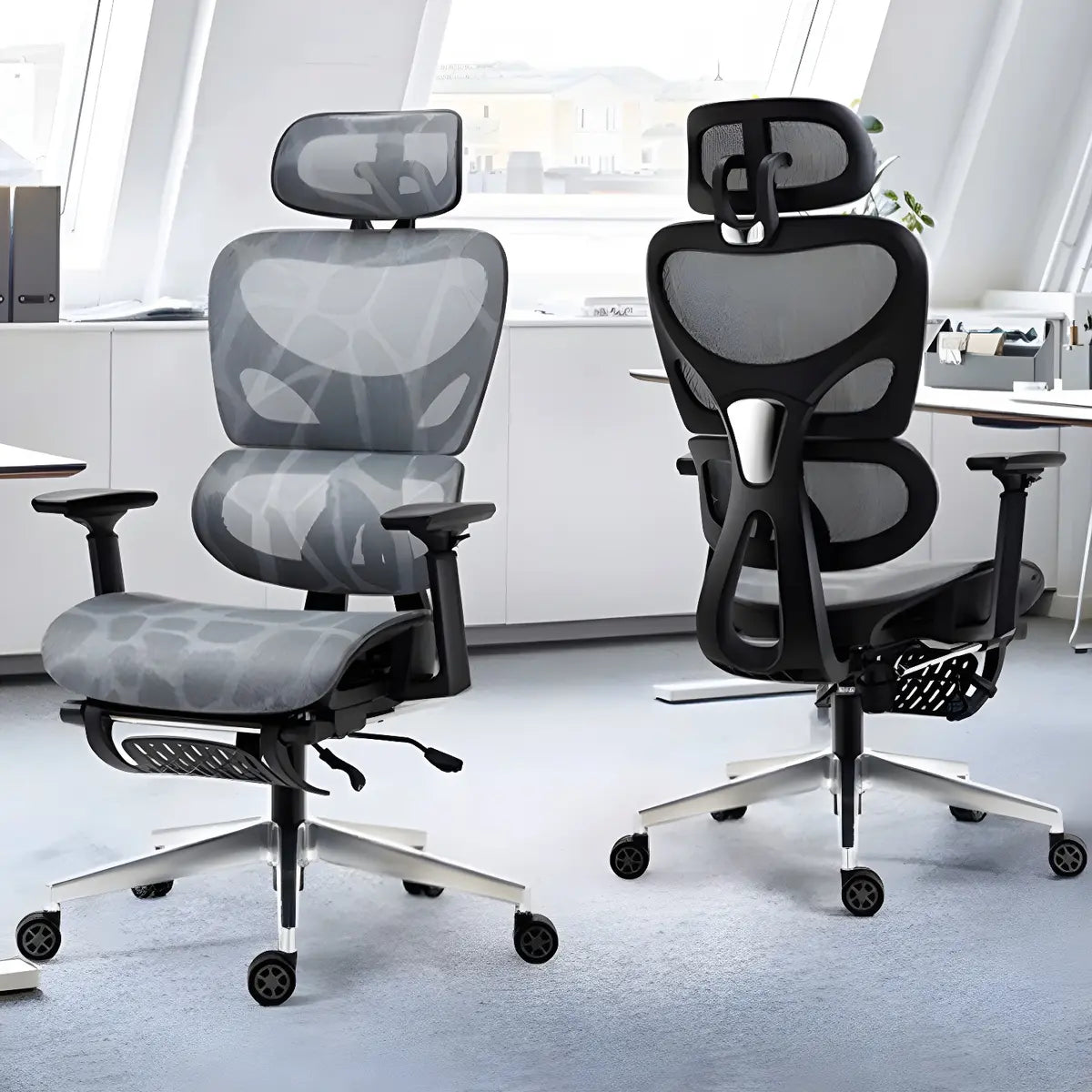 Swivel Modern Ergonomic Mesh Office Chair with Wheels Image - 1