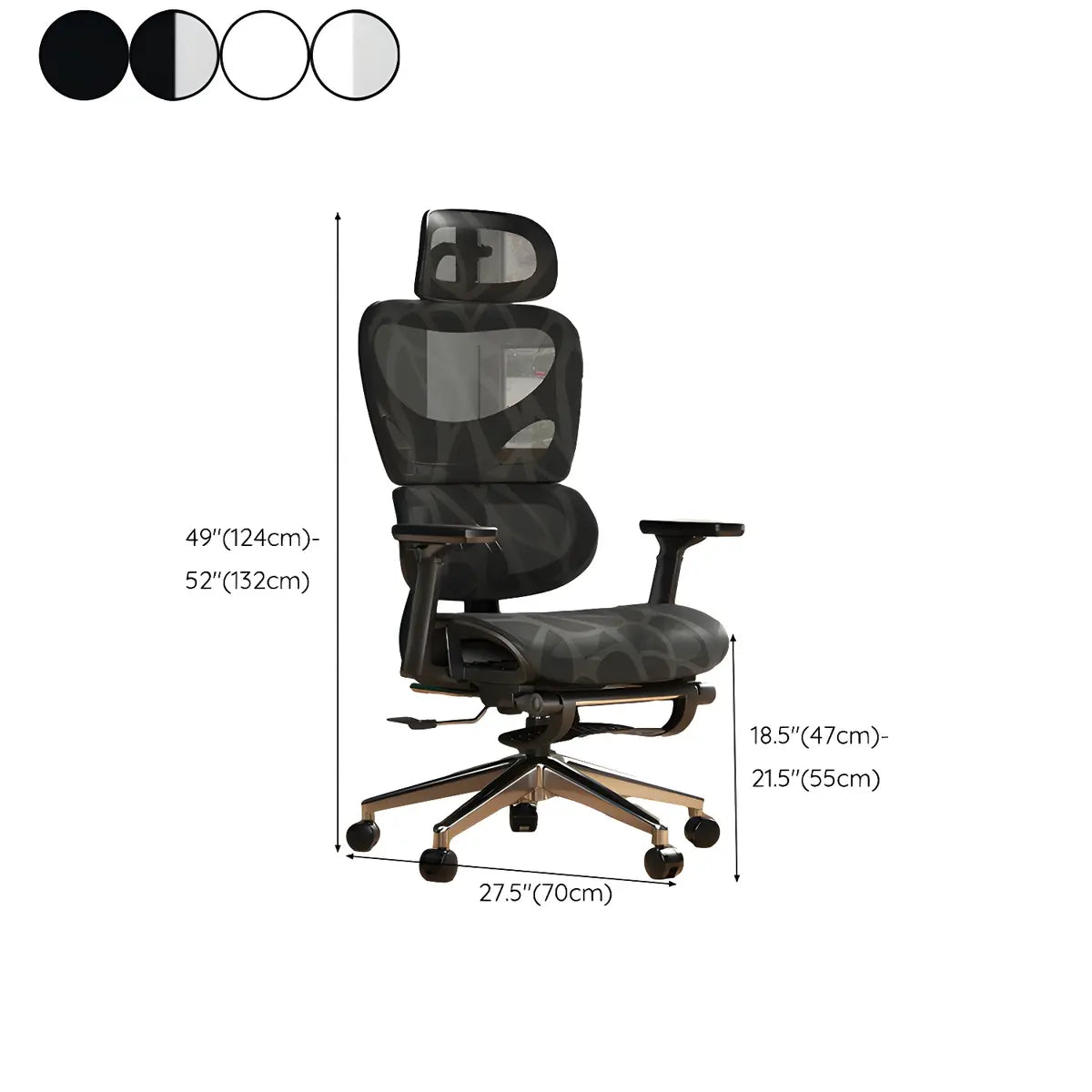 Swivel Modern Ergonomic Mesh Office Chair with Wheels 