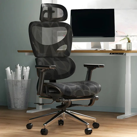 Swivel Modern Ergonomic Mesh Office Chair with Wheels Image - 2