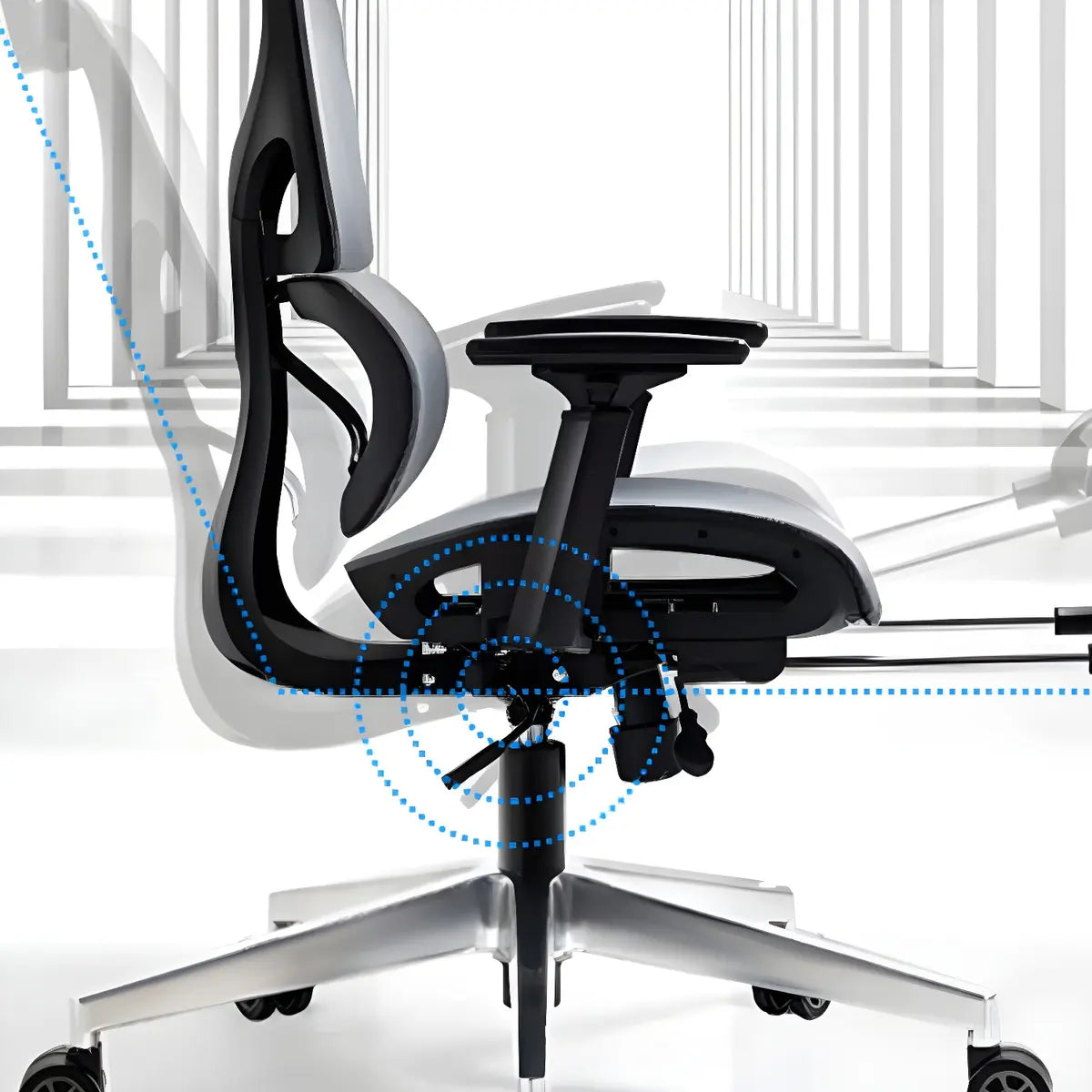 Swivel Modern Ergonomic Mesh Office Chair with Wheels Image - 6