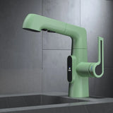 Swivel Spout Aerator Included Gooseneck Green Faucet Image - 3