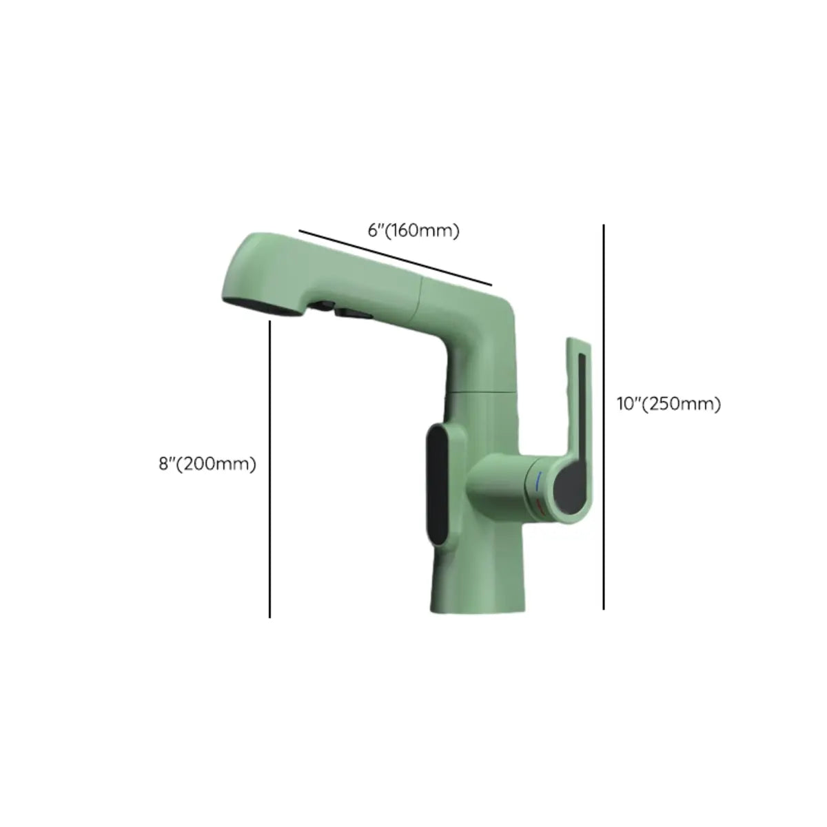 Swivel Spout Aerator Included Gooseneck Green Faucet Image - 9