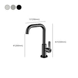 Swivel Spout Gooseneck Copper Black Vessel Sink Faucets #size